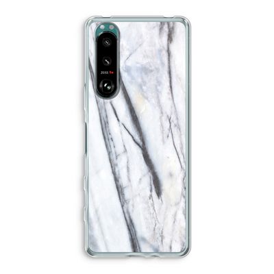 Gestreepte marmer: Sony Xperia 5 III Transparant Hoesje