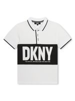 Dkny Kids polo à design colour block - Blanc - thumbnail