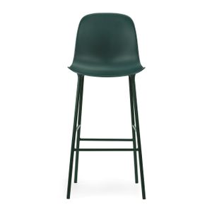 Normann Copenhagen Form barkruk H65 hoge rug staal Green