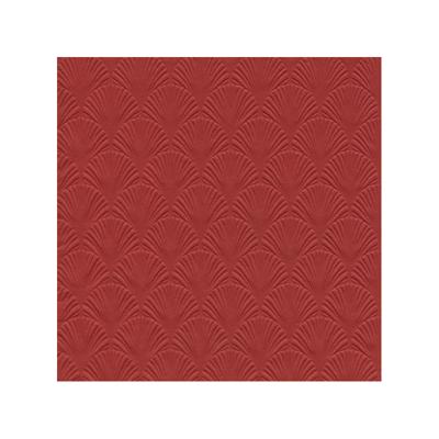 Servet Luxe - 16x - 3-laags - met schub patroon - donker rood - 33 x 33 cm