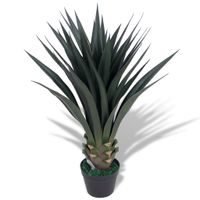 Kunst yucca plant met pot 90 cm groen - thumbnail