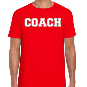 Bellatio Decorations Cadeau t-shirt voor heren - coach - rood - bedankje - verjaardag 2XL  -