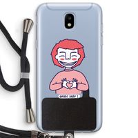 Hartje: Samsung Galaxy J5 (2017) Transparant Hoesje met koord