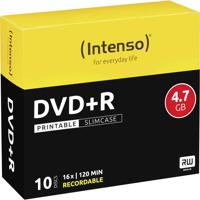 Intenso 4811652 DVD+R disc 4.7 GB 10 stuk(s) Slimcase Bedrukbaar