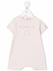 Moncler Enfant pyjama à logo brodé - Rose