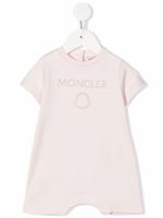 Moncler Enfant pyjama à logo brodé - Rose - thumbnail