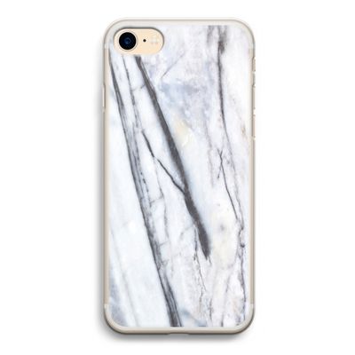 Gestreepte marmer: iPhone 7 Transparant Hoesje