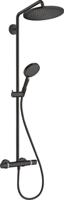 Hansgrohe Croma Select S Showerpipe 280 1jet EcoSmart met douchethermostaat en handdouche Raindance Select S 120 3jet, mat zwart