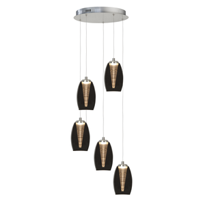 Nebula 5 lichts smoke hanglamp