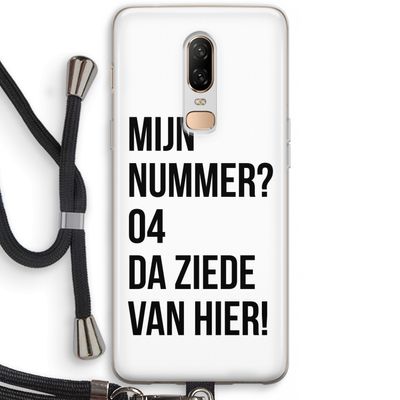 Da ziede van hier: OnePlus 6 Transparant Hoesje met koord