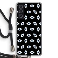 Eyes pattern: Samsung Galaxy S21 FE Transparant Hoesje met koord