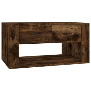 vidaXL Salontafel 80x50x40 cm bewerkt hout gerookt eikenkleurig