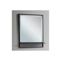 Badkamerspiegel Casajoy 55x70cm met Planchet, Ledverlichting en Anticondens Zwart