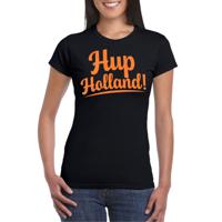 Verkleed T-shirt voor dames - hup holland - zwart - EK/WK voetbal supporter - Nederland