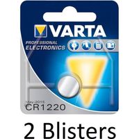 2 stuks (2 blisters a 1 st) Varta CR 1220 Wegwerpbatterij - thumbnail