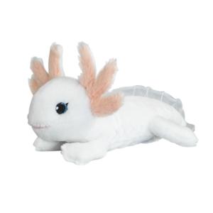 Nature Planet Pluche Axolotl - zachte pluche stof - premium knuffel - wit - 30 cm - reptiel