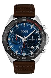 Hugo Boss 1513663 heren chronograaf intens bruin lederen bandhorloge 44 mm