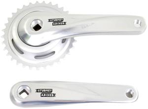 Sunrace Crankstel 33T, cranklengte 170mm. zilver, aluminium, spieloos