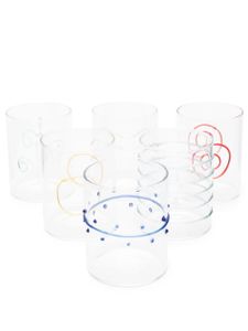 Ichendorf Milano lot de six verres à motif abstrait - Jaune