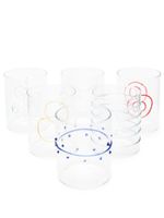 Ichendorf Milano lot de six verres à motif abstrait - Jaune