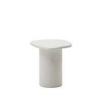 Kave Home Organische Bijzettafel 'Macarella' Cement, 48 x 47cm, kleur Wit