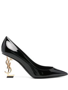 Saint Laurent escarpins Opyum 90 mm en cuir verni - Noir