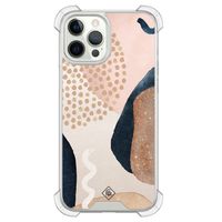 iPhone 12 (Pro) siliconen shockproof hoesje - Abstract dots