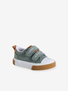 Canvast babysneakers met klittenband kaki