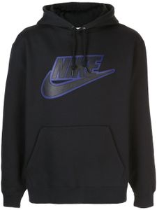 Supreme x Nike leather applique hoodie - Noir