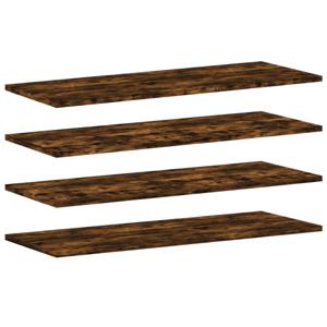 vidaXL Wandschappen 4 st 80x30x1,5 cm bewerkt hout gerookt eikenkleur