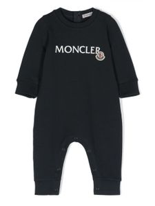 Moncler Enfant grenouillère à logo imprimé - Bleu