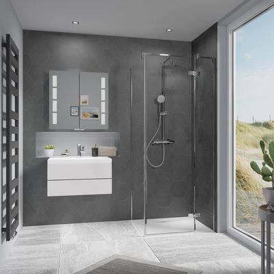 Ben Vivid douchecabine rechtsdraaiend 120x100cm Chroom