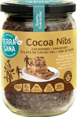 Terrasana Raw cacao nibs in glas bio