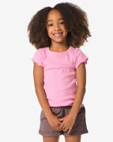 HEMA Kinder T-shirt rib roze (roze)