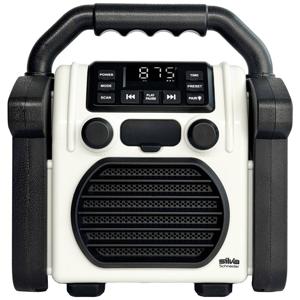 Silva Schneider BR 230 BT offwhite Bouwradio FM USB, Bluetooth Wekfunctie, Acculaadfunctie, Oplaadbaar, Spatwaterbestendig Wit