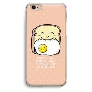 Sleep All Day: iPhone 6 / 6S Transparant Hoesje