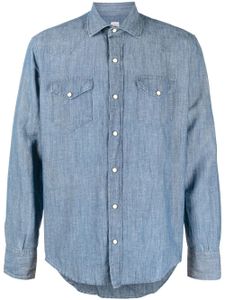 Eleventy chemise cintrée à boutonnière - Bleu