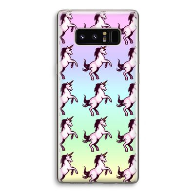 Musketon Unicorn: Samsung Galaxy Note 8 Transparant Hoesje