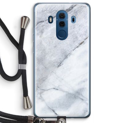 Witte marmer: Huawei Mate 10 Pro Transparant Hoesje met koord