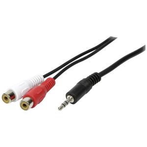 LogiLink CA1045 Cinch / Jackplug Audio Aansluitkabel 5.00 m Zwart (mat)