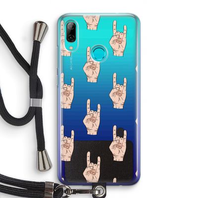 Rock: Huawei P Smart (2019) Transparant Hoesje met koord