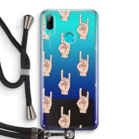 Rock: Huawei P Smart (2019) Transparant Hoesje met koord