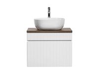 Comad Iconic White badkamermeubel 60cm met waskom en toppaneel