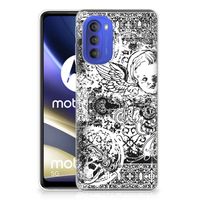 Silicone Back Case Motorola Moto G51 5G Skulls Angel