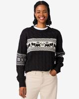 HEMA Takkie kersttrui voor volwassenen zwart (zwart)