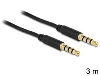 DeLOCK 3.5mm - 3.5mm, 3m audio kabel Zwart - thumbnail
