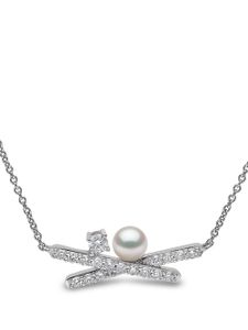 Yoko London collier en or blanc 18ct orné de perles d'Akoya et de diamants - Argent