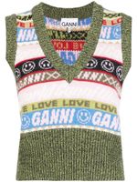 GANNI débardeur en maille à imprimé graphique - Multicolore