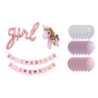 Babyshower versiering Unicorn (roze)