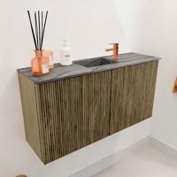 Toiletmeubel Mondiaz Joya Dlux | 80 cm | Meubelkleur Dusk | Faye wastafel Sombra Wasbak Midden | 1 kraangat